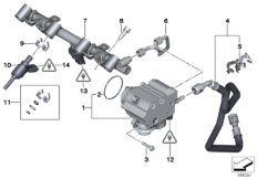 High-pressure pump/lines/injector